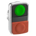 Schneider Electric Harmony XB4 Series Red, Green Momentary Rectangular Metal Push Button Head 22 mm Cutout IP69K ZB4BL7340
