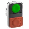 Schneider Electric Harmony XB4 Series Red, Green Momentary Rectangular Metal Push Button Head 22 mm Cutout IP69K ZB4BL7340