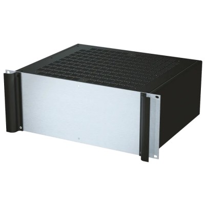 METCASE 4 U 19 in Rack Mount Case Combimet Ventilated Aluminium, Black, 482.6 mm x 173.6 mm x 365 mm M6219469