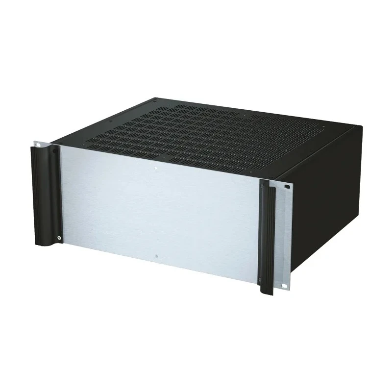 METCASE 4 U 19 in Rack Mount Case Combimet Ventilated Aluminium, Black, 482.6 mm x 173.6 mm x 365 mm M6219469