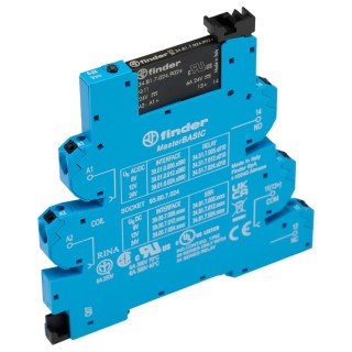 Finder Series 39 Solid State Interface Relay, Control Voltage 26.4V, 6A Load, DIN Rail Push-in Terminals 39.00.7.024.9024