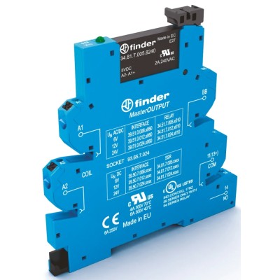 Finder 39 Series Solid State Interface Relay 24V AC Control, 240V AC Output, DIN Rail Mount 39.50.7.012.9024
