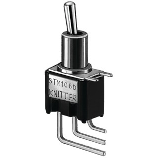 KNITTER-SWITCH Toggle Switch PCB Mount On-On SPDT Through Hole Terminal 250V AC STM 106 D-VM
