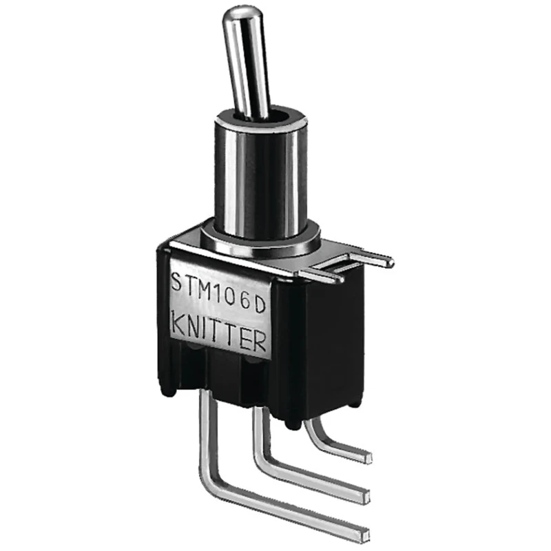 KNITTER-SWITCH Toggle Switch PCB Mount On-On SPDT Through Hole Terminal 250V AC STM 106 D-VM