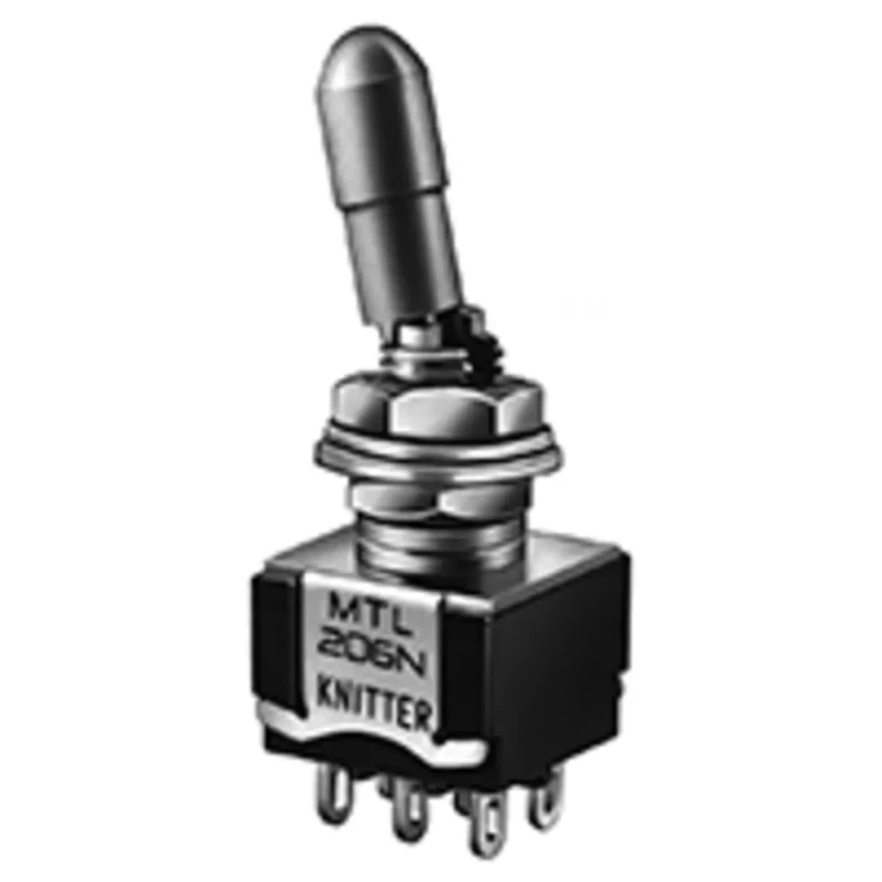 KNITTER-SWITCH Panel Mount Toggle Switch DPDT On-On-On 250V AC 4A MTL 206 PA