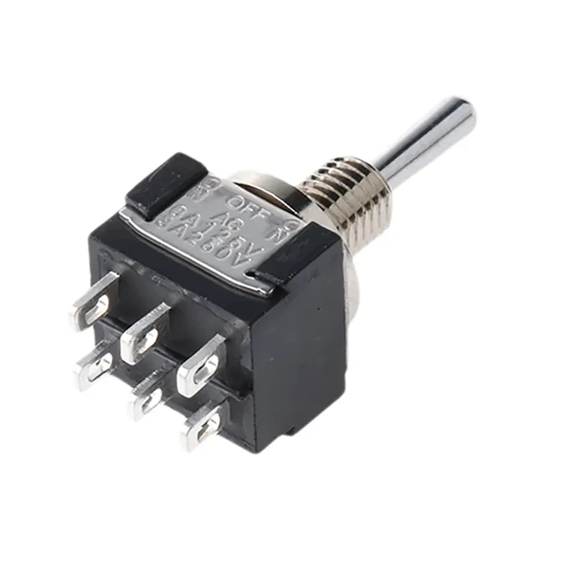 KNITTER-SWITCH Toggle Switch Panel Mount On-Off-On DPDT Solder Terminal IP67 30V dc 250V ac MTE 206 S