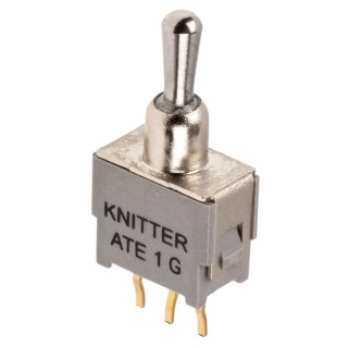 KNITTER-SWITCH Toggle Switch, PCB Mount, On-Off-On, SPDT, Through Hole Terminal, 48 V dc, 48 V ac ATE 1 G