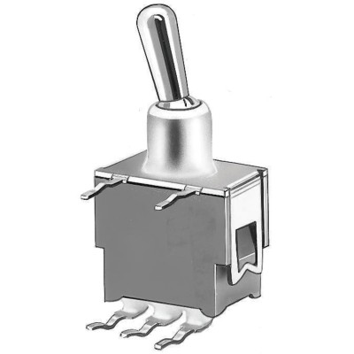 KNITTER-SWITCH Toggle Switch PCB Mount On-Off-On SPDT, 48 V dc, 48 V ac ATE 1 G-RA