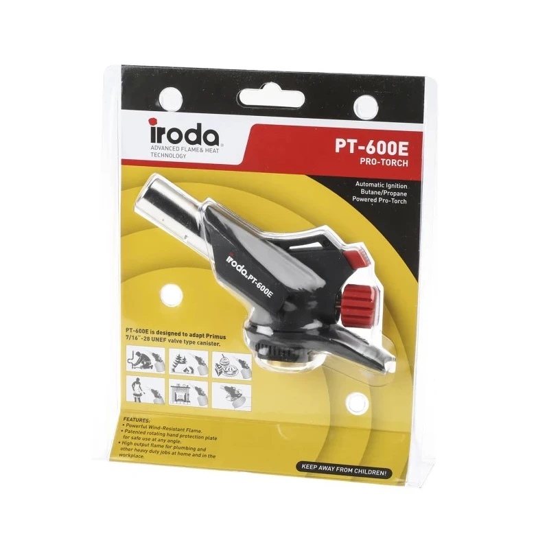 RS PRO Blow Torch Propane, Butane One Touch Auto Piezo Ignition Wind-Resistant Flame 1350°C 138x45x91 mm 819-9098