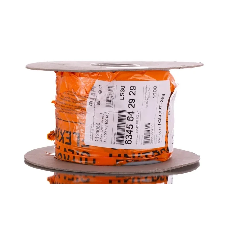 Lapp ÖLFLEX CLASSIC 130 H Control Cable 2 Cores 18 AWG Unscreened 100m Silver Grey Low Smoke Zero Halogen Sheath 1123066
