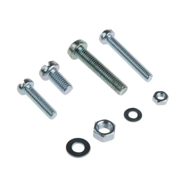 RS PRO Steel Slot Drive Machine Screw Nut and Washer Kit 2370 Pieces DIN 84/934/125A 6-25mm 819-9000