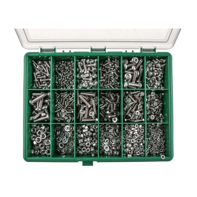 RS PRO Stainless Steel 2475 Piece Torx Drive Nut and Washer Kit 819-9004