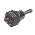 RS PRO Toggle Switch PCB Mount On-Off-On DPDT Brass Actuator IP67 Sealed 28V DC 250V AC 820-0510