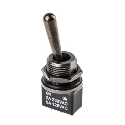 RS PRO Toggle Switch PCB Mount On-On SPDT Solder Terminal 250 V AC 5 A 820-0542