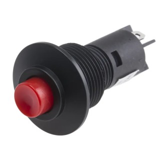 RS PRO Push Button Switch, Latching, PCB Mount, SPST, Red LED, Round Actuator, 125 V AC 5 A 820-0618