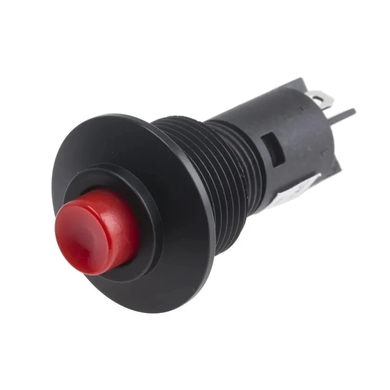 RS PRO Push Button Switch, Latching, PCB Mount, SPST, Red LED, Round Actuator, 125 V AC 5 A 820-0618