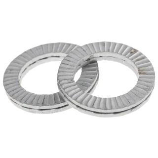 Heico Unalloyed Steel Delta Protect Wedge Lock Washers, M12, 19.5mm External Diameter, 2.7mm Thickness, Grade A4 H-HLS-12