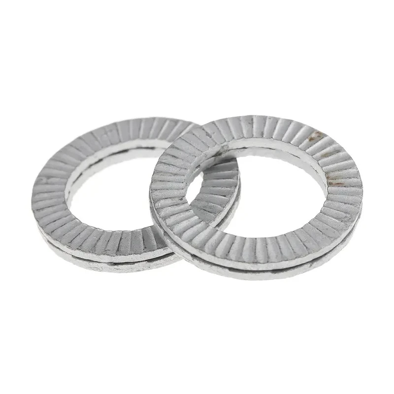 Heico Unalloyed Steel Delta Protect Wedge Lock Washers, M12, 19.5mm External Diameter, 2.7mm Thickness, Grade A4 H-HLS-12