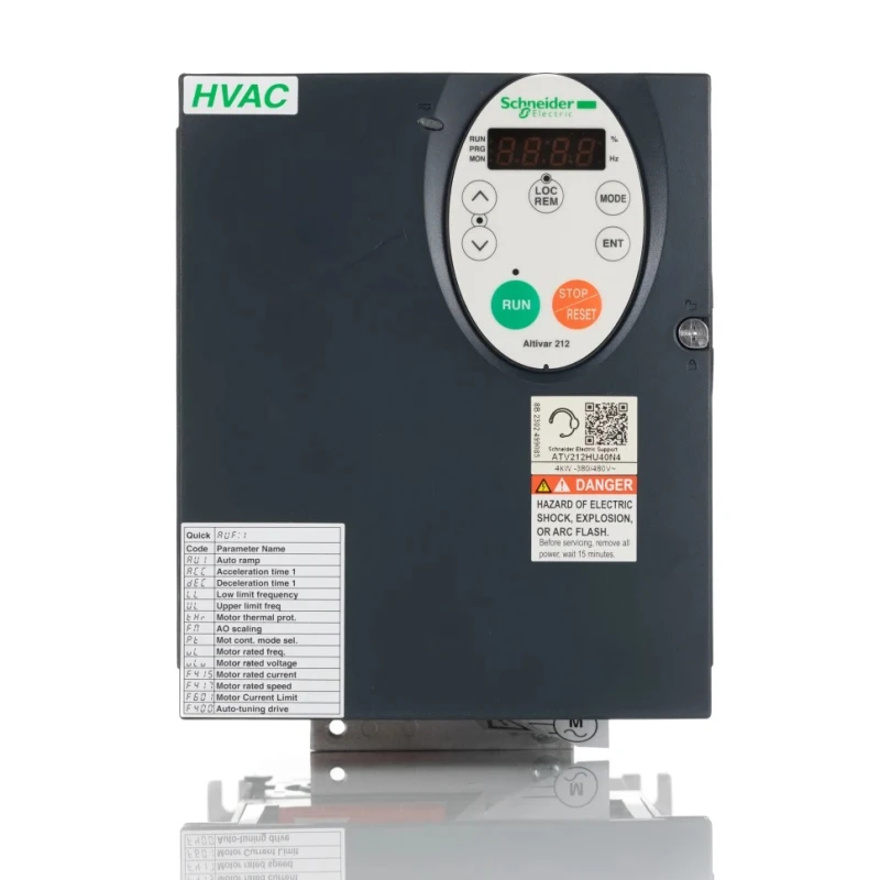Schneider Electric Inverter Drive 4 kW 3 Phase Panel Mount Variable Speed Asynchronous Motor ATV212HU40N4