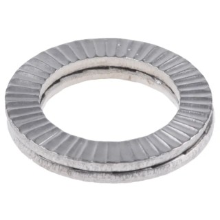 Heico Stainless Steel Wedge Lock Washers M12, 19.5mm External Diameter, 2.60mm Thickness, Grade A4 H-HLS-12S