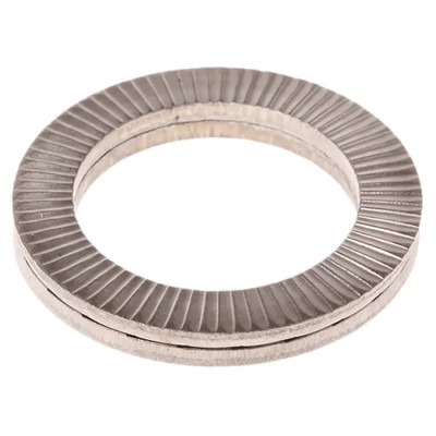 Heico Stainless Steel Wedge Lock Washers M20, 30.7mm External Diameter, 21.4mm Inside Diameter, Grade A4, RoHS H-HLS-20S