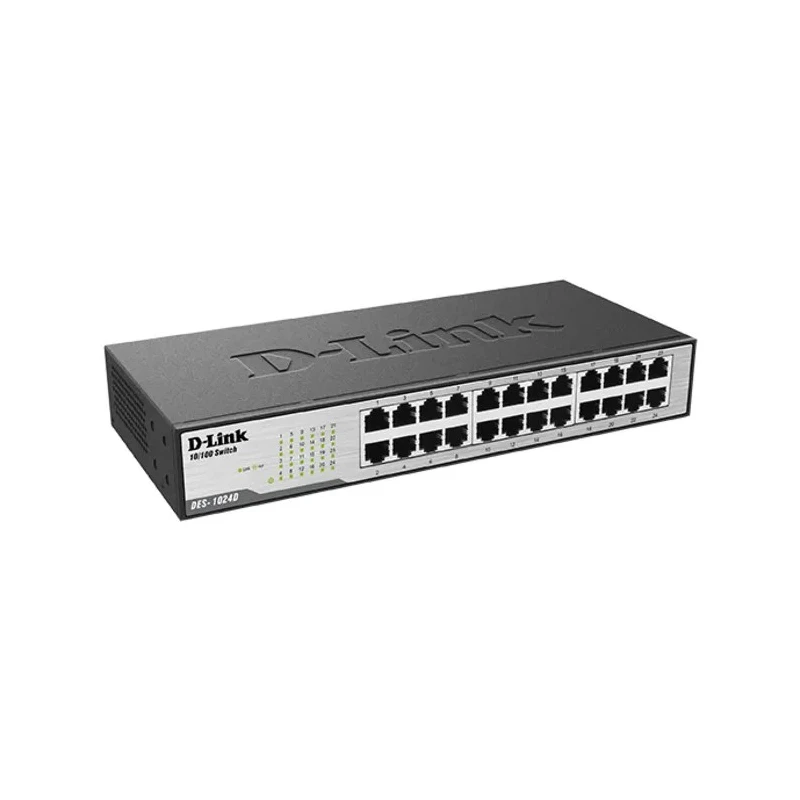 D-Link 24-Port Fast Ethernet Unmanaged Desktop Switch 24 Ports 100Mbps Unmanaged DES-1024D/B