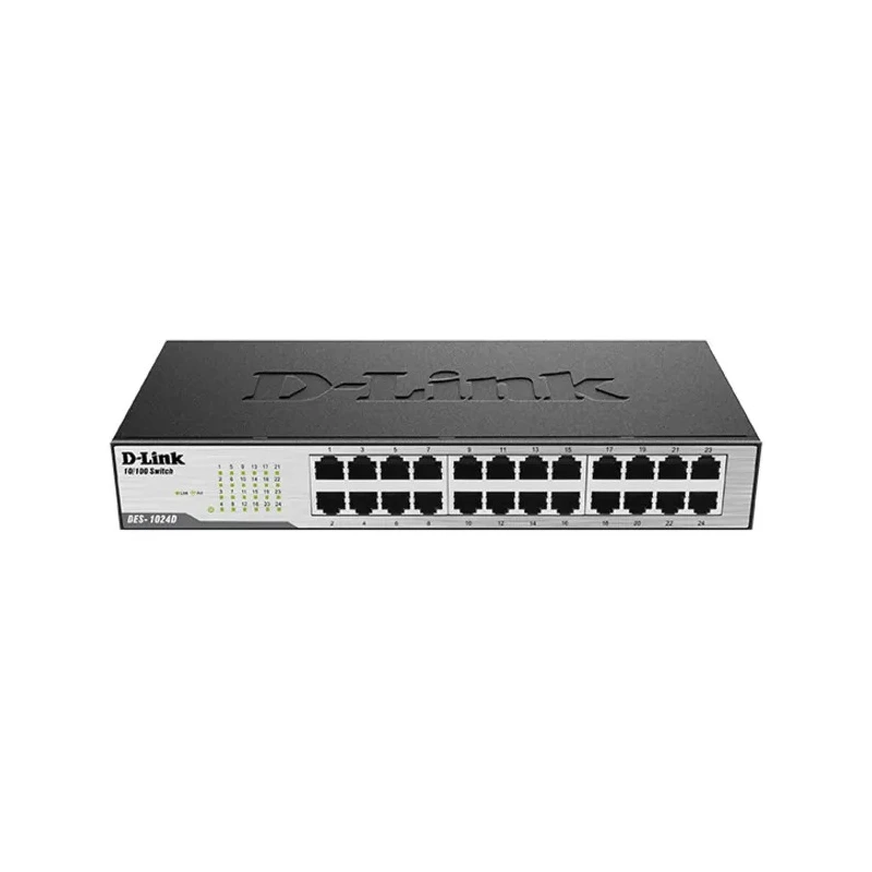 D-Link 24-Port Fast Ethernet Unmanaged Desktop Switch 24 Ports 100Mbps Unmanaged DES-1024D/B