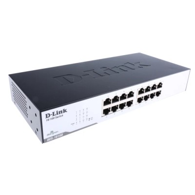 D-Link 16-Port Fast Ethernet Unmanaged Desktop Switch 100Mbps 16 RJ-45 Ports DES-1016D/B