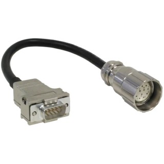 Baumer Female 12 way M23 to Male 9 way D-Sub Sensor Actuator Cable 200 mm 11119257