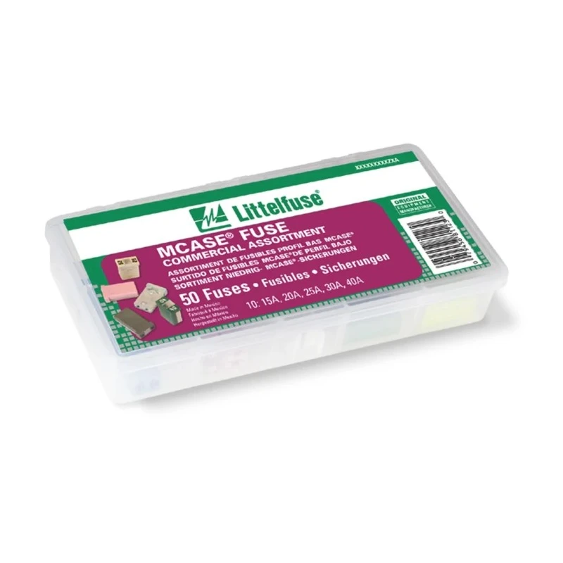 Littelfuse Blade Fuse Kit MCASE Series with 10 x 20A, 10 x 25A, 10 x 30A, 10 x 40A Fuses 00940565ZXA