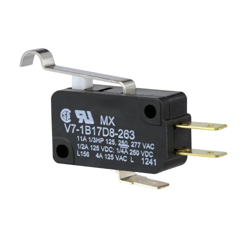 Honeywell Technologies Roller Lever Miniature Micro Switch Quick Connect Terminal 10A 125V AC SPDT V7-1B17D8-263