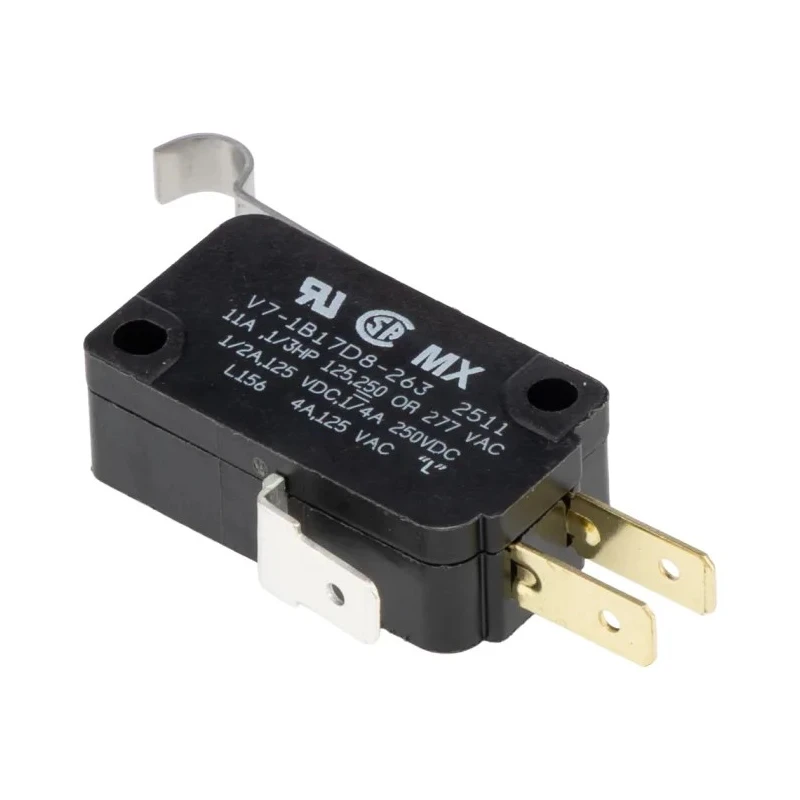 Honeywell Technologies Roller Lever Miniature Micro Switch Quick Connect Terminal 10A 125V AC SPDT V7-1B17D8-263