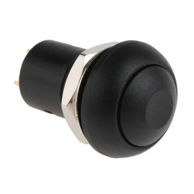 RS PRO Miniature Push Button Switch, Latching, PCB Mount, 13.6 mm Cutout, SPST, Black LED, IP67, 24 V dc, 30 V ac 8207549P
