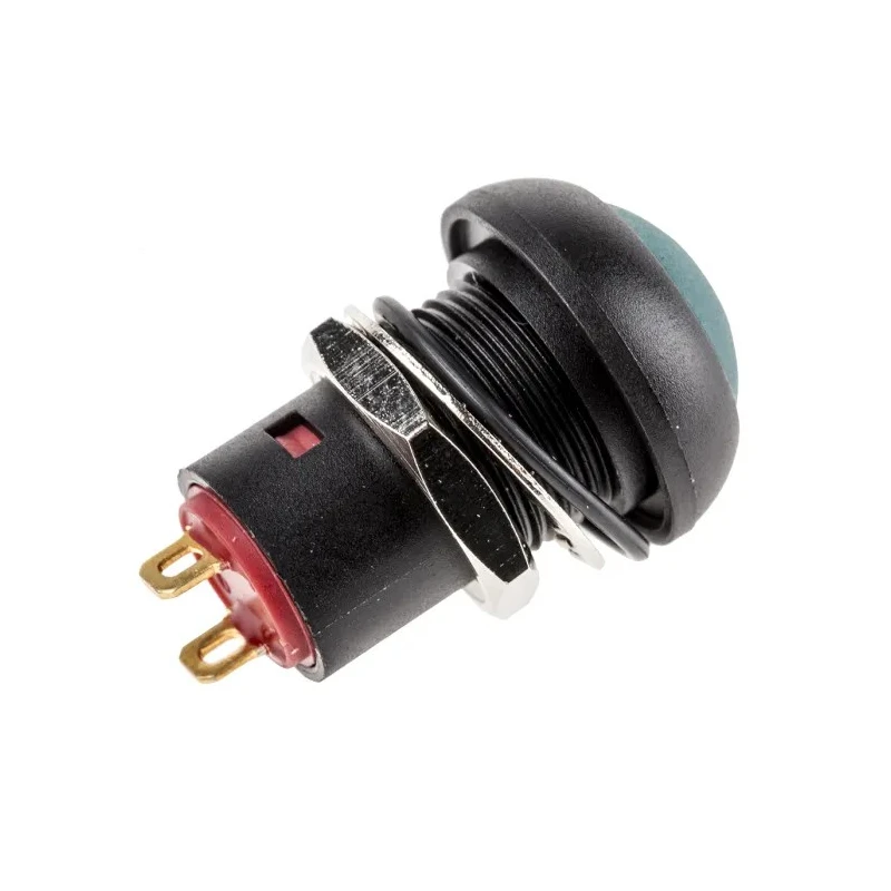 RS PRO Miniature Push Button Switch, Latching, PCB Mount, SPST, Green LED, IP67, 24 V dc 30 V ac 820-7552
