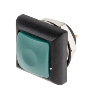 RS PRO Push Button Switch Momentary PCB Mount, 13.6 mm Cutout, SPST, Green LED, IP67, 50 V dc, 32 V ac 8207561P
