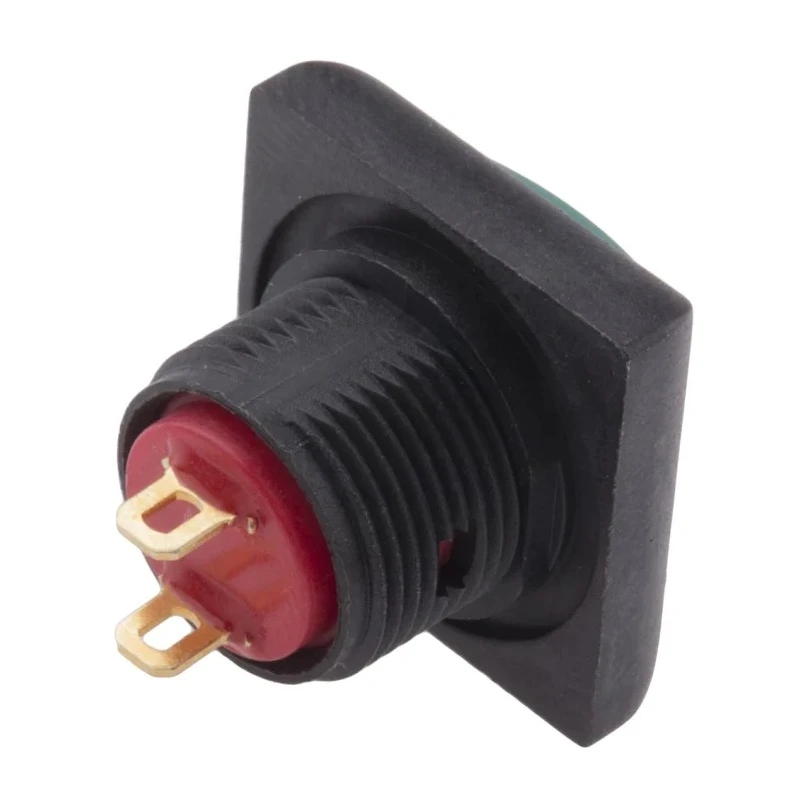 RS PRO Push Button Switch Momentary PCB Mount Green LED IP67 50V DC 125V AC 820-7571