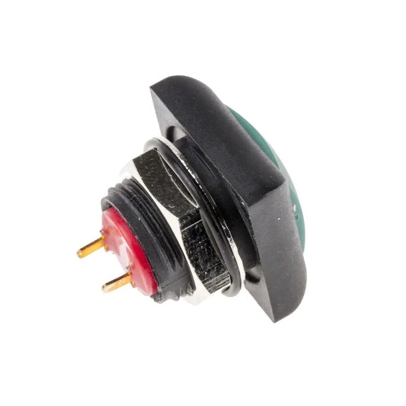 RS PRO Push Button Switch Momentary PCB Mount, 13.6 mm Cutout, SPST, Green LED, IP67, 50 V dc, 32 V ac 8207561P