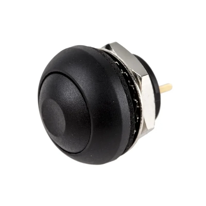 RS PRO Miniature Push Button Switch Momentary PCB SPST 13.6 mm Cutout Black LED IP67 50V dc 32V ac 820-7596
