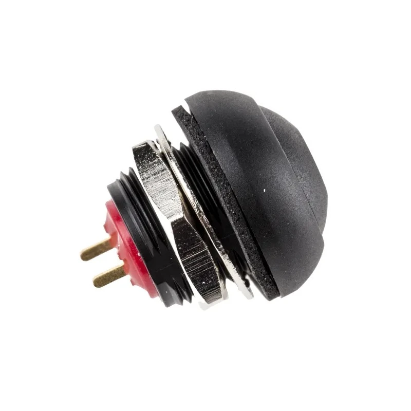 RS PRO Miniature Momentary Push Button Switch, PCB Mount, SPST, Black LED, IP67, 50V dc 32V ac, 13.6 mm Cutout 8207596P