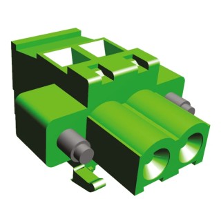 TE Connectivity Buchanan Series Pluggable Terminal Block, 2-Contact, 5.08 mm Pitch, 1 Row, 15A, 300V AC, Polyamide 796861-2