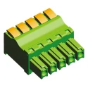 TE Connectivity Buchanan Series Pluggable Terminal Block 5-Contact, 3.81 mm Pitch, 1 Row, 9A, 300V AC, Green 1986720-5