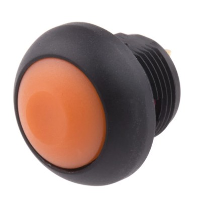 RS PRO Miniature Push Button Switch Momentary PCB 13.6 mm Cutout SPST Orange LED IP67 50V dc 32V ac 8207603P
