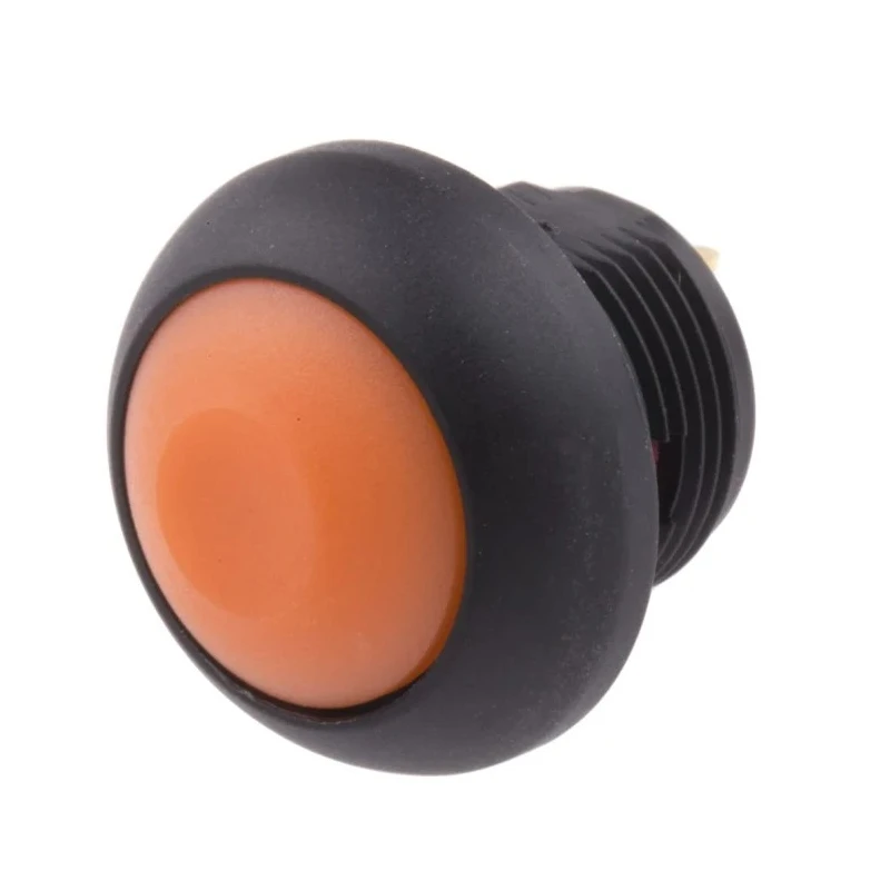 RS PRO Miniature Push Button Switch Momentary PCB 13.6 mm Cutout SPST Orange LED IP67 50V dc 32V ac 8207603P
