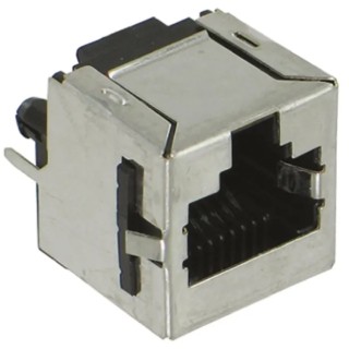 TE Connectivity CGS TE Series RJ45 Connector Female Through Hole Cat3 Shielded Straight 1 Port 8 Way RJ45
