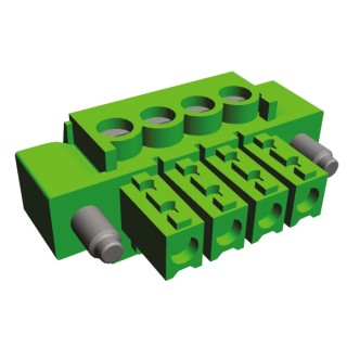 TE Connectivity Buchanan Series Pluggable Terminal Block 4-Contact 3.81 mm Pitch 1 Row 300V AC 11A 284511-4