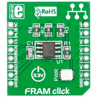 MikroElektronika FRAM Click Shield 256kB FeRAM Memory GPIO SPI Interface MIKROE-1486