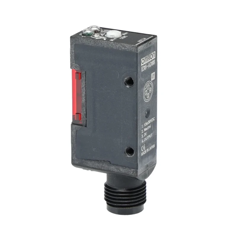 Omron Diffuse Photoelectric Sensor Block Style 100 mm Detection Range PNP Output IP67 E3S-AD88