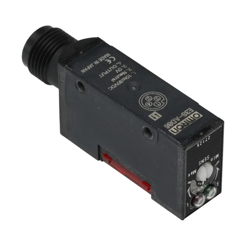 Omron Diffuse Photoelectric Sensor Block Sensor 10 mm to 200 mm Detection Range PNP Output IP67 E3S-AD86