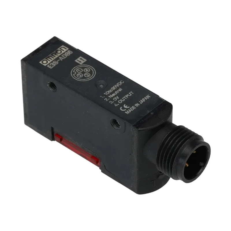 Omron Diffuse Photoelectric Sensor Block Sensor 10 mm to 200 mm Detection Range PNP Output IP67 E3S-AD86