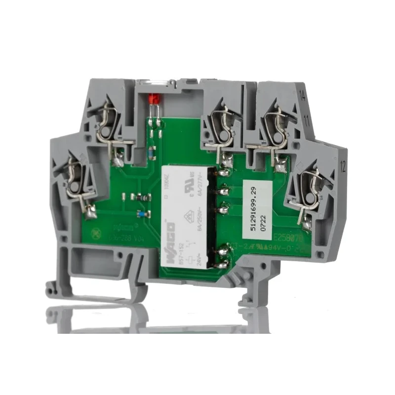 WAGO 859 Series Electromechanical Interface Relay, DIN Rail Mount, 24V DC Coil, SPDT Contact, 12mA Coil Current 859-390